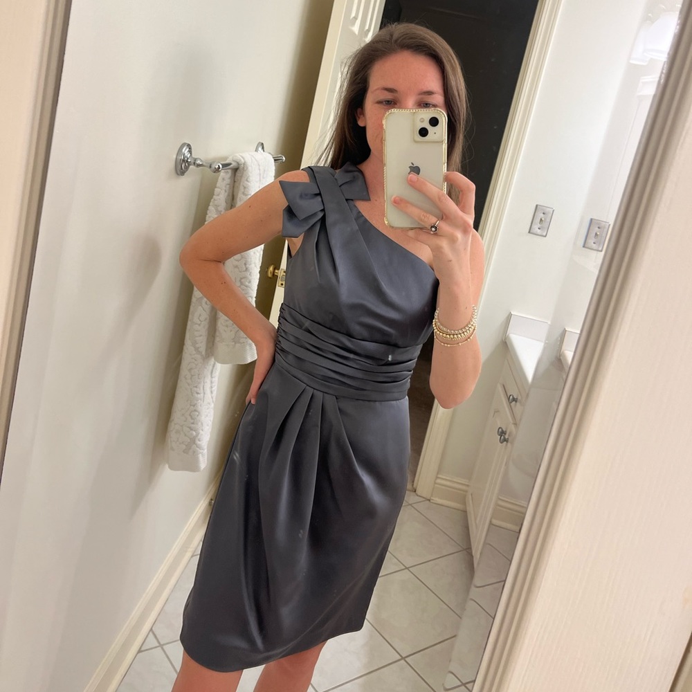 Size 2, gray, David’s Bridal dress